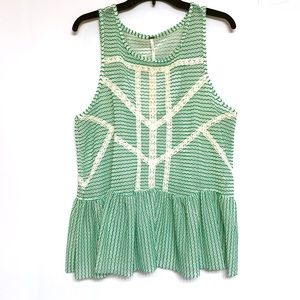 Free People Sleeveless Top with Crochet, Large.